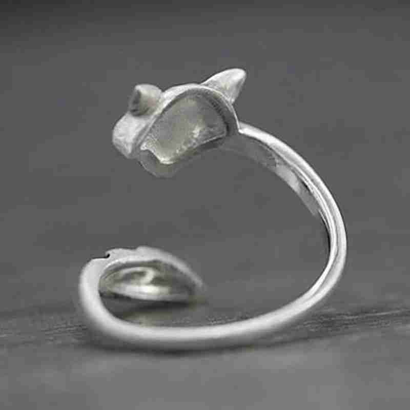 Creativity Silver Color Plated Raccoon Fox Women Rings Adjustable Open Fashion Ring Wedding Party Jewelry Accessories Decor - StarJam Gifts