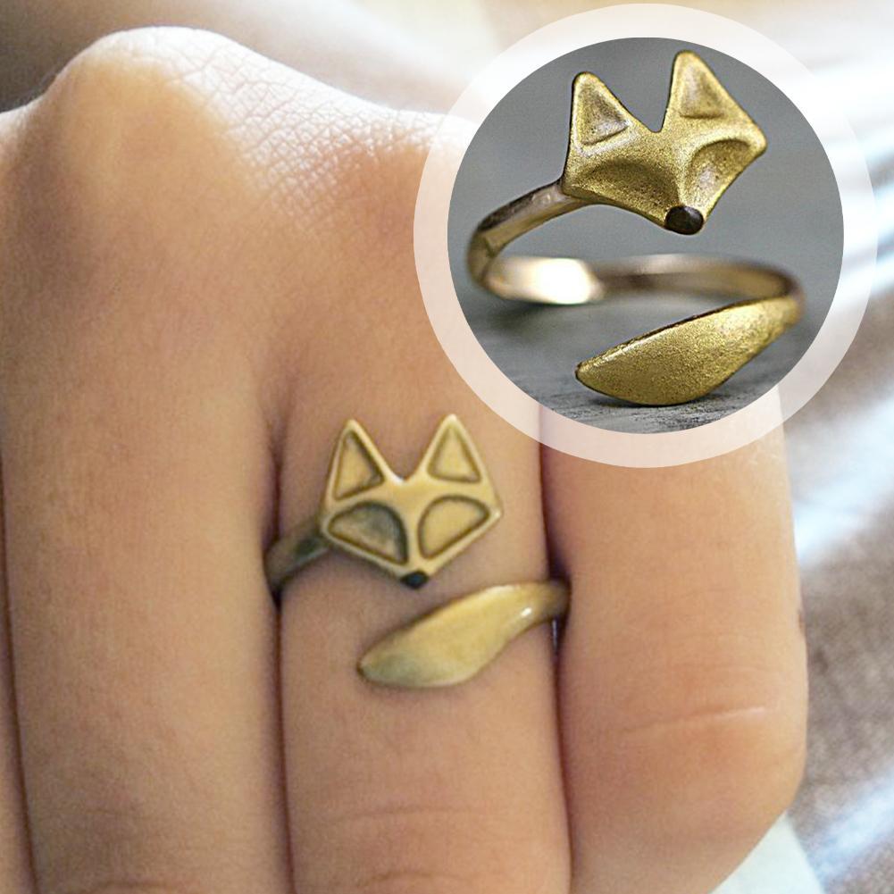 Creativity Silver Color Plated Raccoon Fox Women Rings Adjustable Open Fashion Ring Wedding Party Jewelry Accessories Decor - StarJam Gifts