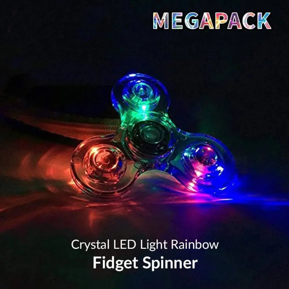 Crystal Luminous Led Light Fidget Spinner Hand Top Spinners Glow In Dark Edc Stress Relief Toys Kinetic Gyroscope For Children - StarJam