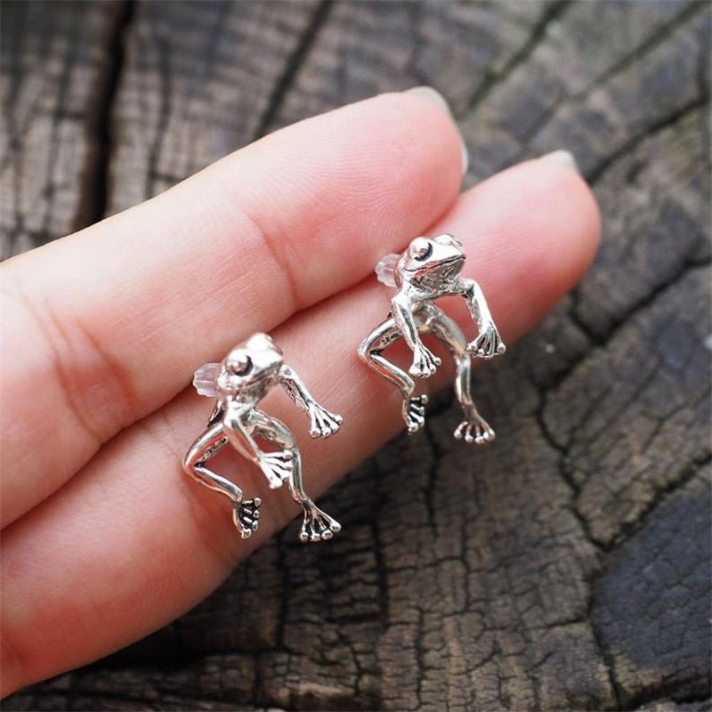 Cute Frog Earrings For Women Girls Animal Gothic Stud Earrings Piercing Female Korean Jewelry Brincos - StarJam Gifts