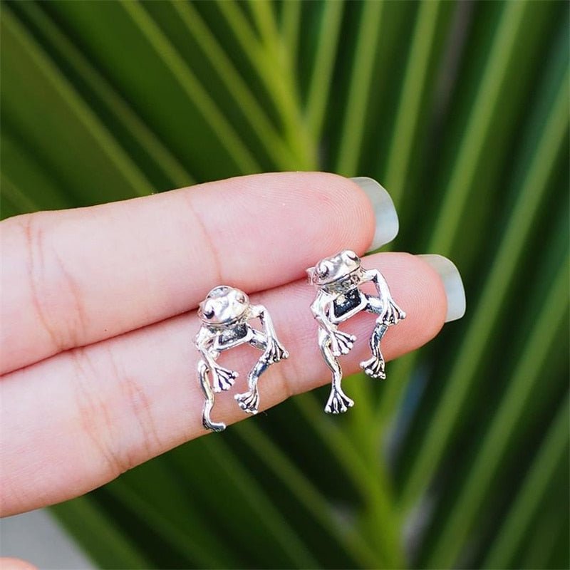 Cute Frog Earrings For Women Girls Animal Gothic Stud Earrings Piercing Female Korean Jewelry Brincos - StarJam Gifts