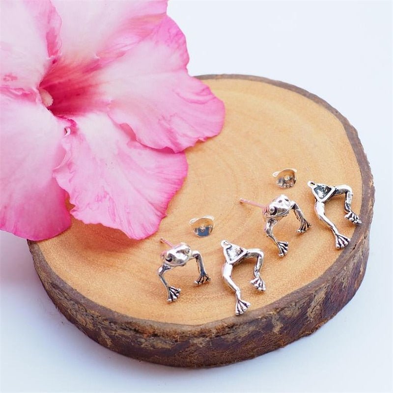 Cute Frog Earrings For Women Girls Animal Gothic Stud Earrings Piercing Female Korean Jewelry Brincos - StarJam Gifts