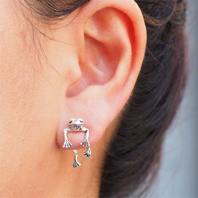 Cute Frog Earrings For Women Girls Animal Gothic Stud Earrings Piercing Female Korean Jewelry Brincos - StarJam Gifts