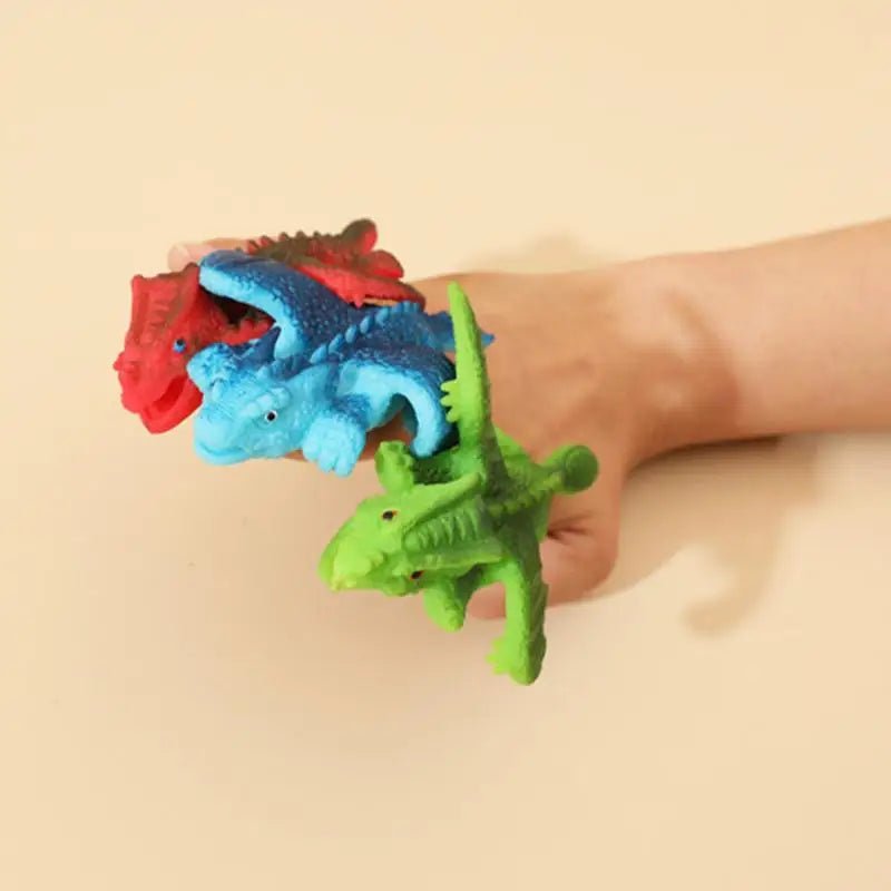 Dinosaur Finger Slingshot Funny Finger Dinosaur Toys Durable Slingshot Toy Flick Dinosaur Toys For Girls Kids Aged 3 - StarJam