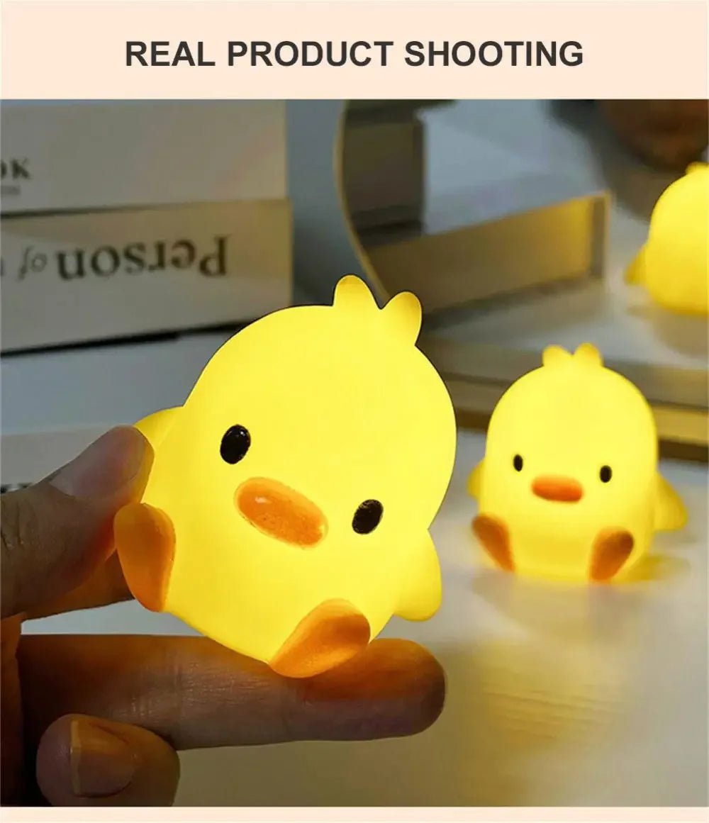 Duck Night Light Bedroom Decoration Cute Cartoon Animal Night Light Christmas Gifts For Kids Room Bedside Sleeping Lamp - StarJam
