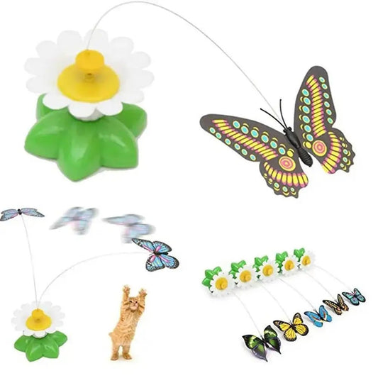 Electric Butterfly Cat Toy Shake Rotating Flying Automatic Humming Bird Intelligence Training Funny Pet Toys Random Color - StarJam