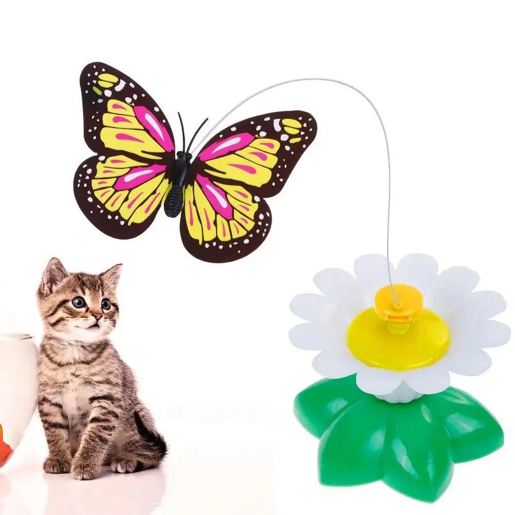 Electric Butterfly Cat Toy Shake Rotating Flying Automatic Humming Bird Intelligence Training Funny Pet Toys Random Color - StarJam