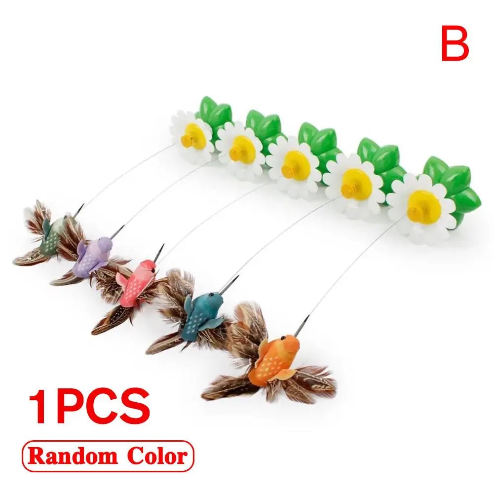 Electric Butterfly Cat Toy Shake Rotating Flying Automatic Humming Bird Intelligence Training Funny Pet Toys Random Color - StarJam
