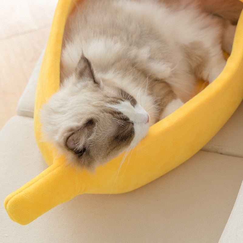 Funny Banana Cat Bed House Cute Cozy Cat Mat Beds Warm Durable Portable Pet Basket Kennel Dog Cushion Cat Supplies Multicolor - StarJam Gifts