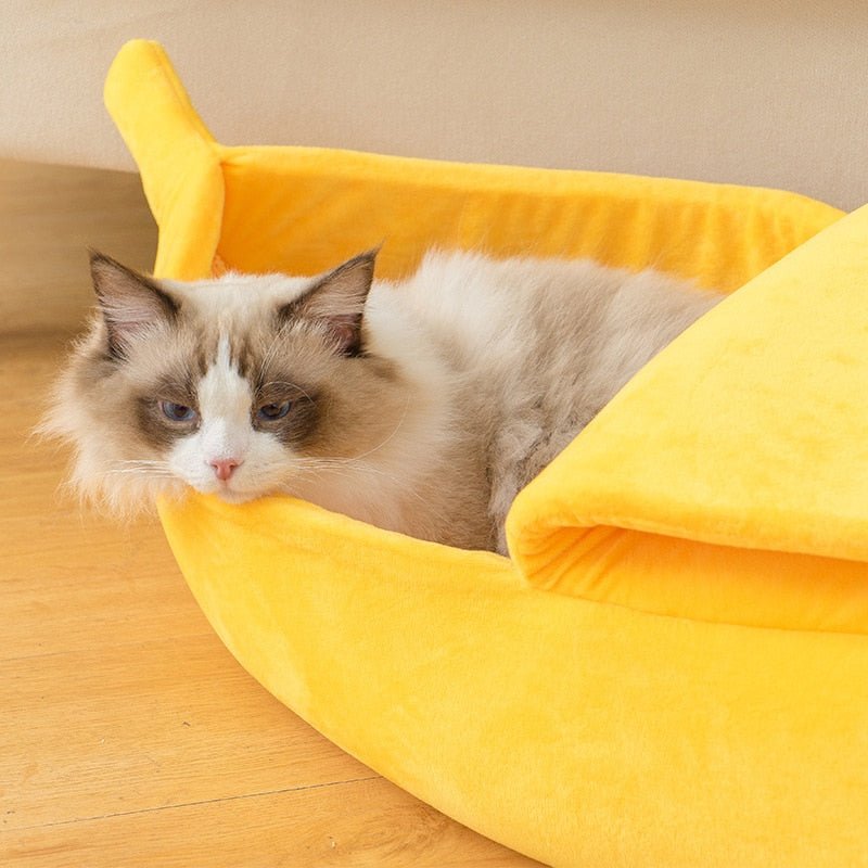 Funny Banana Cat Bed House Cute Cozy Cat Mat Beds Warm Durable Portable Pet Basket Kennel Dog Cushion Cat Supplies Multicolor - StarJam Gifts