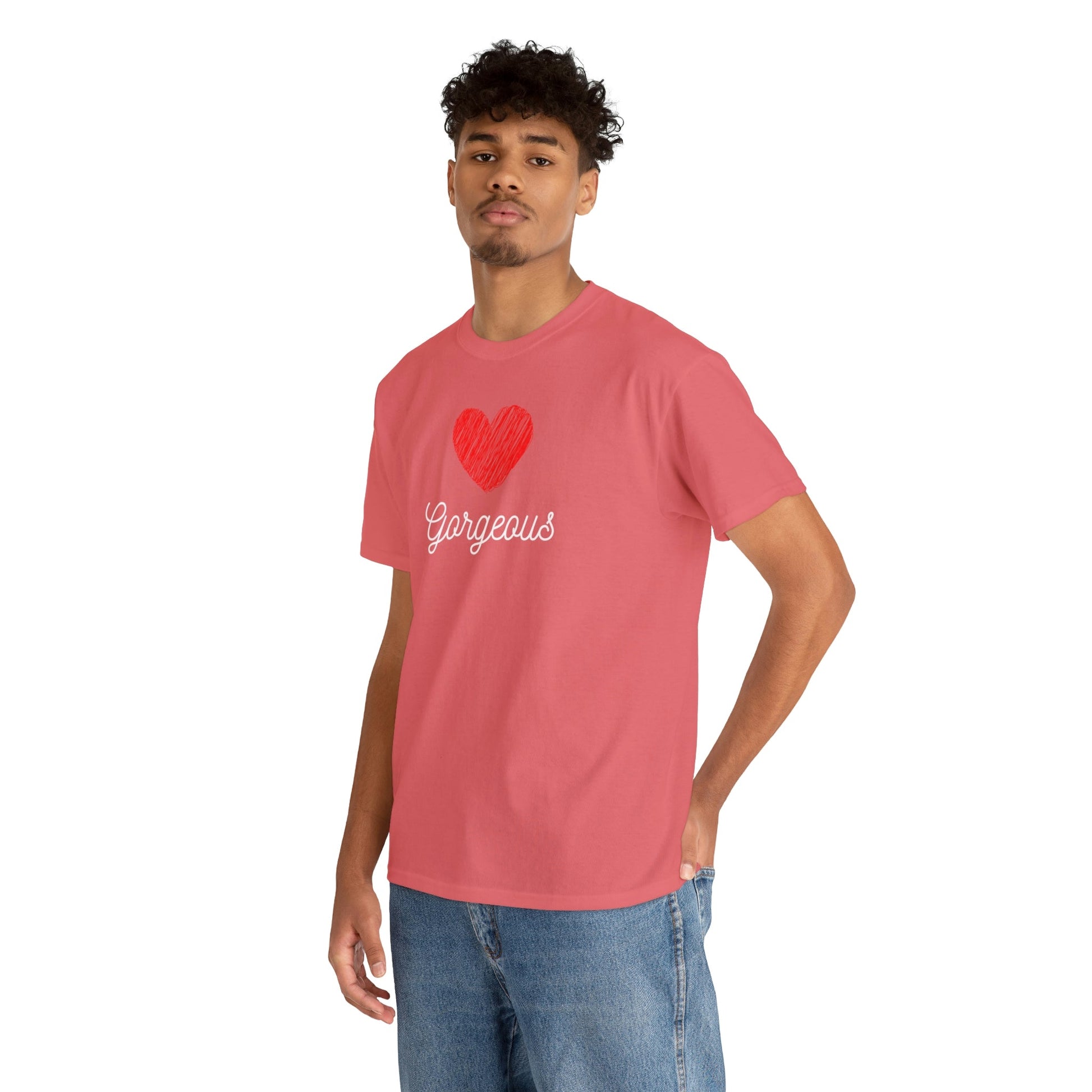 Gorgeous Heart, Love, Positivity, Romantic, Unisex Heavy Cotton Tee - StarJam T-Shirt