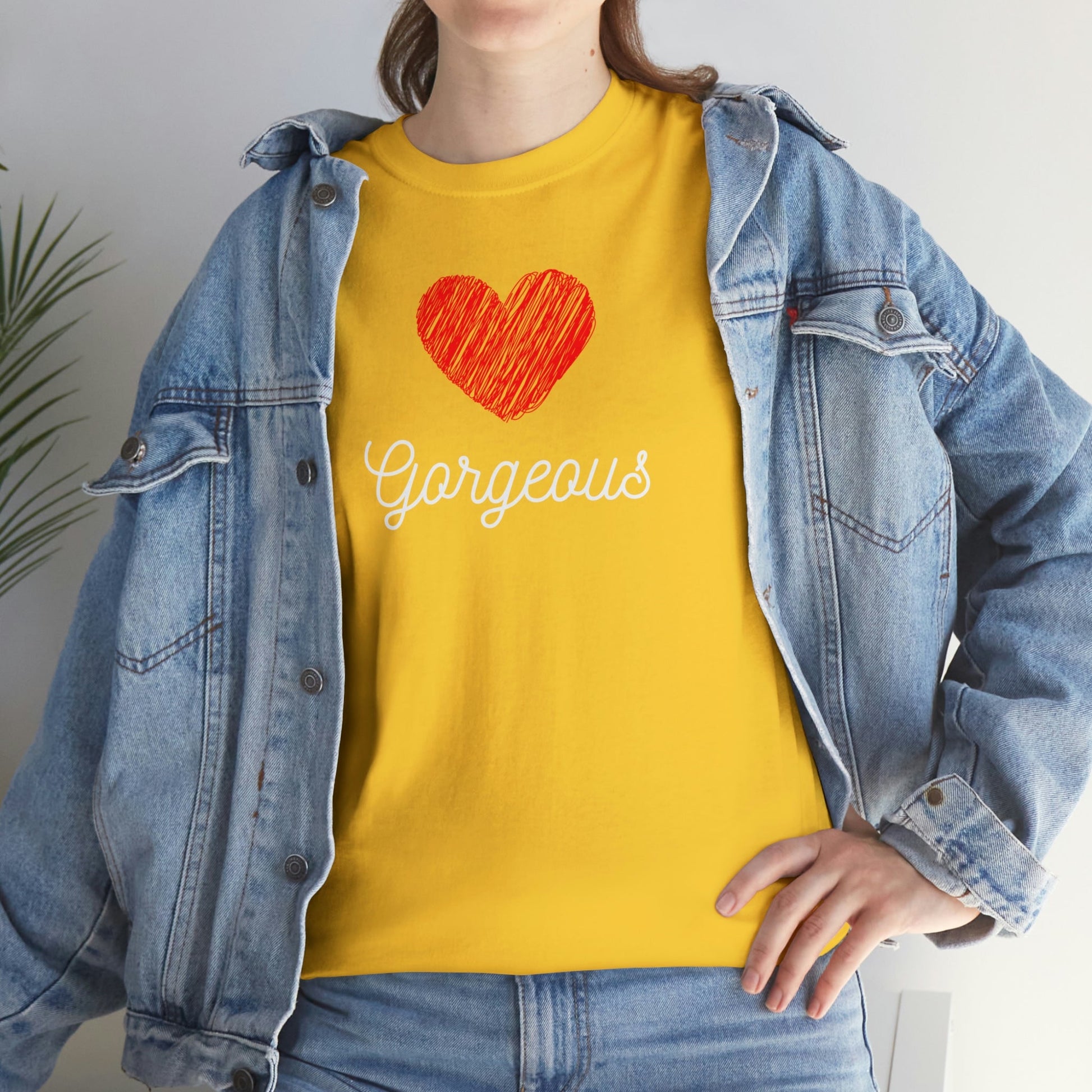 Gorgeous Heart, Love, Positivity, Romantic, Unisex Heavy Cotton Tee - StarJam T-Shirt