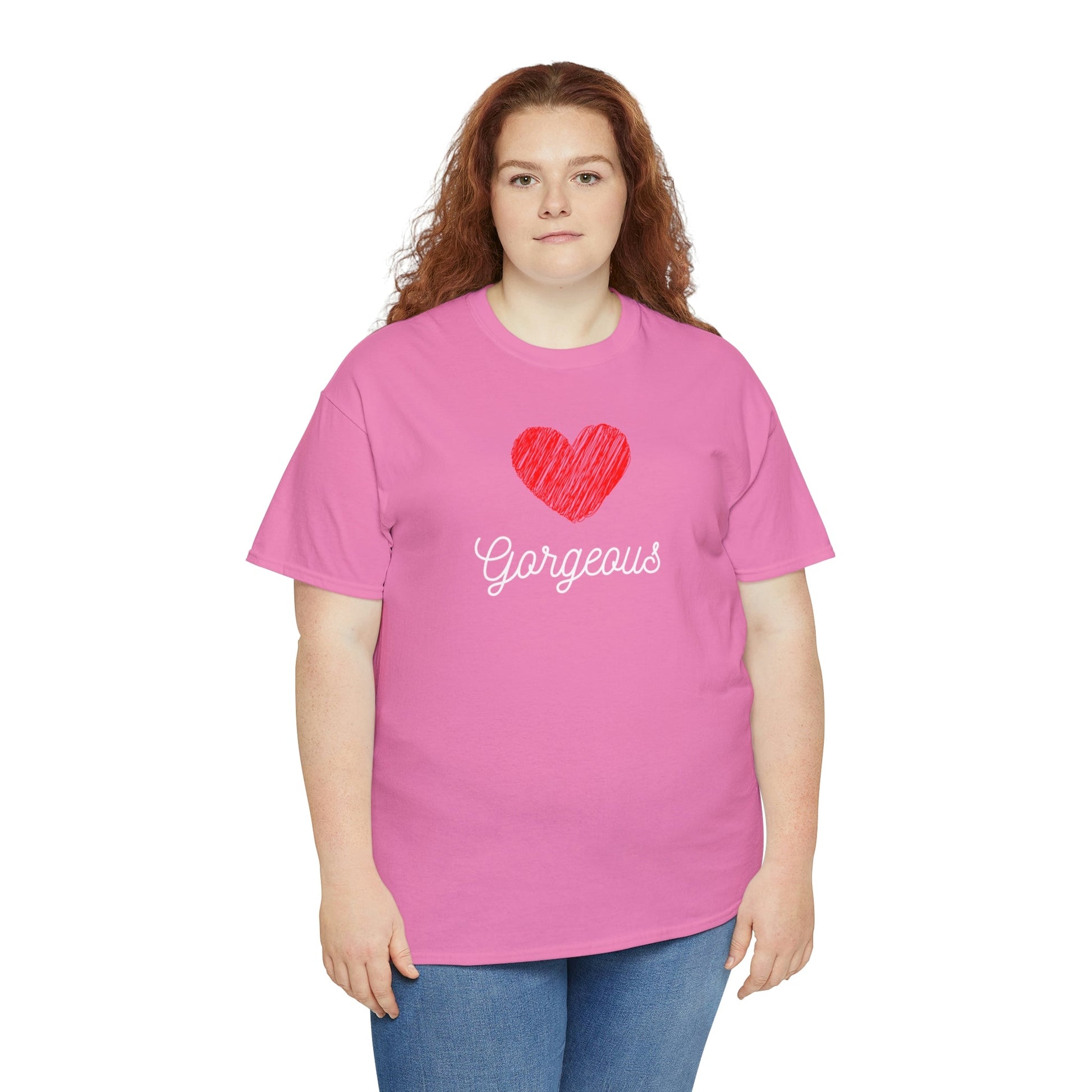 Gorgeous Heart, Love, Positivity, Romantic, Unisex Heavy Cotton Tee - StarJam T-Shirt