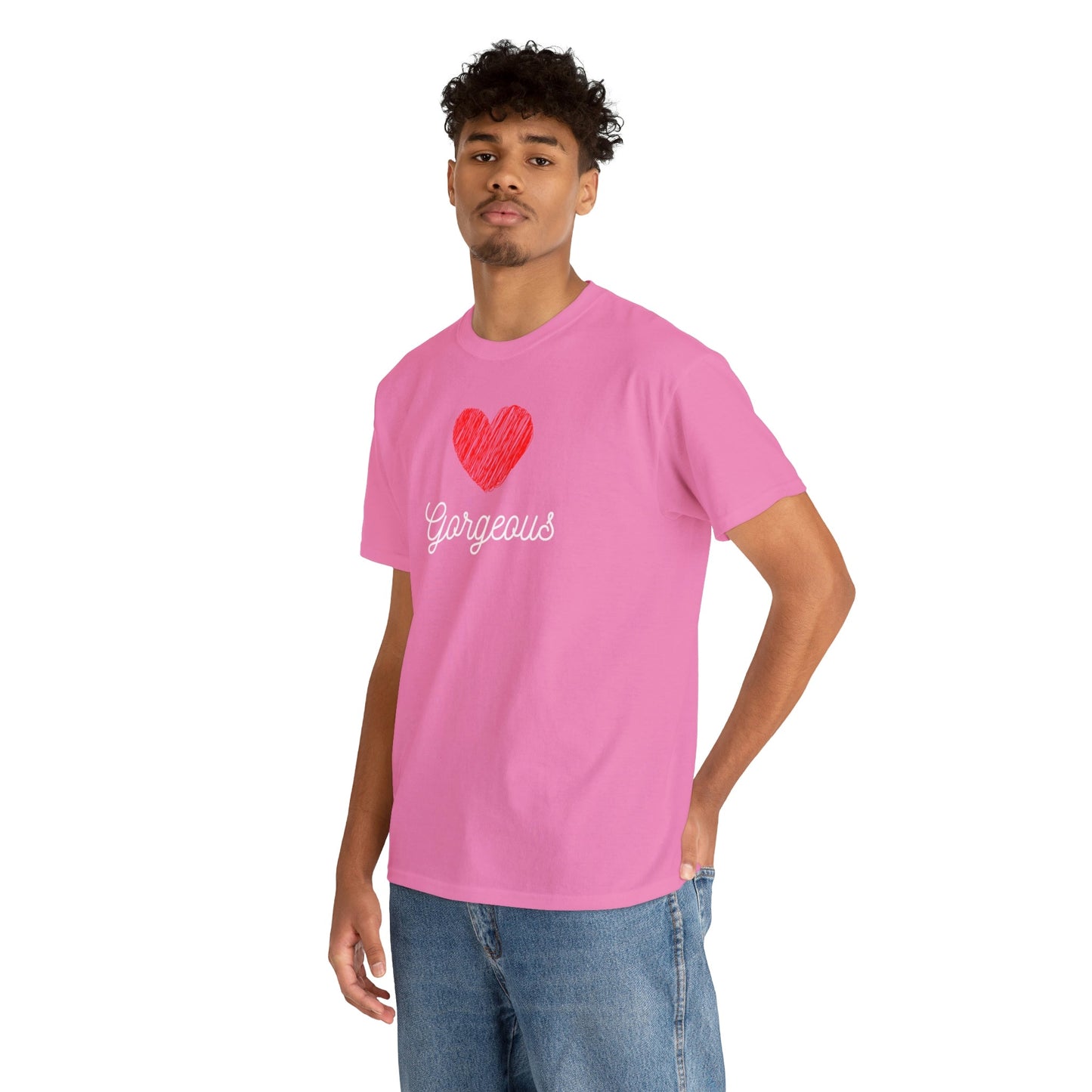 Gorgeous Heart, Love, Positivity, Romantic, Unisex Heavy Cotton Tee - StarJam T-Shirt