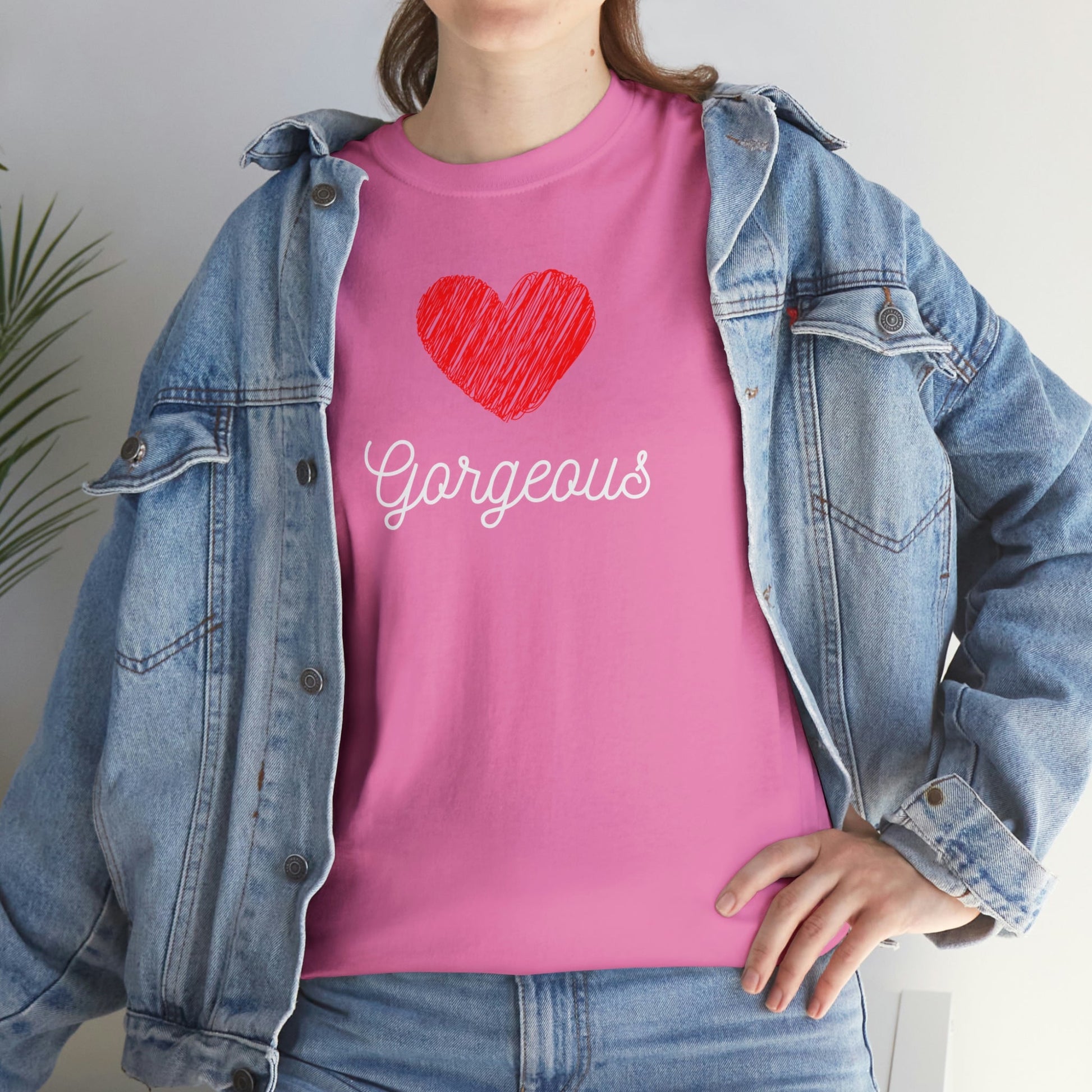 Gorgeous Heart, Love, Positivity, Romantic, Unisex Heavy Cotton Tee - StarJam T-Shirt