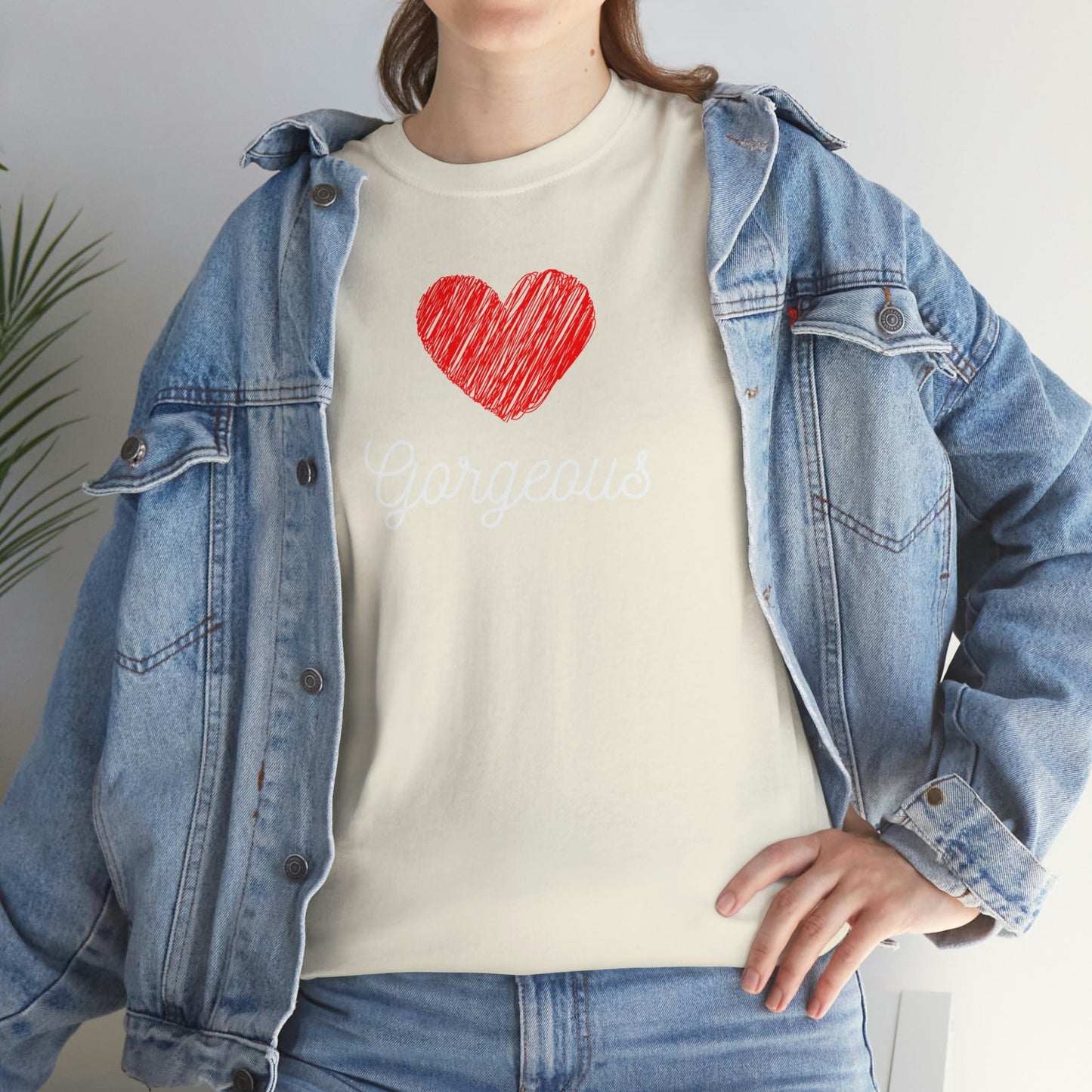 Gorgeous Heart, Love, Positivity, Romantic, Unisex Heavy Cotton Tee - StarJam T-Shirt