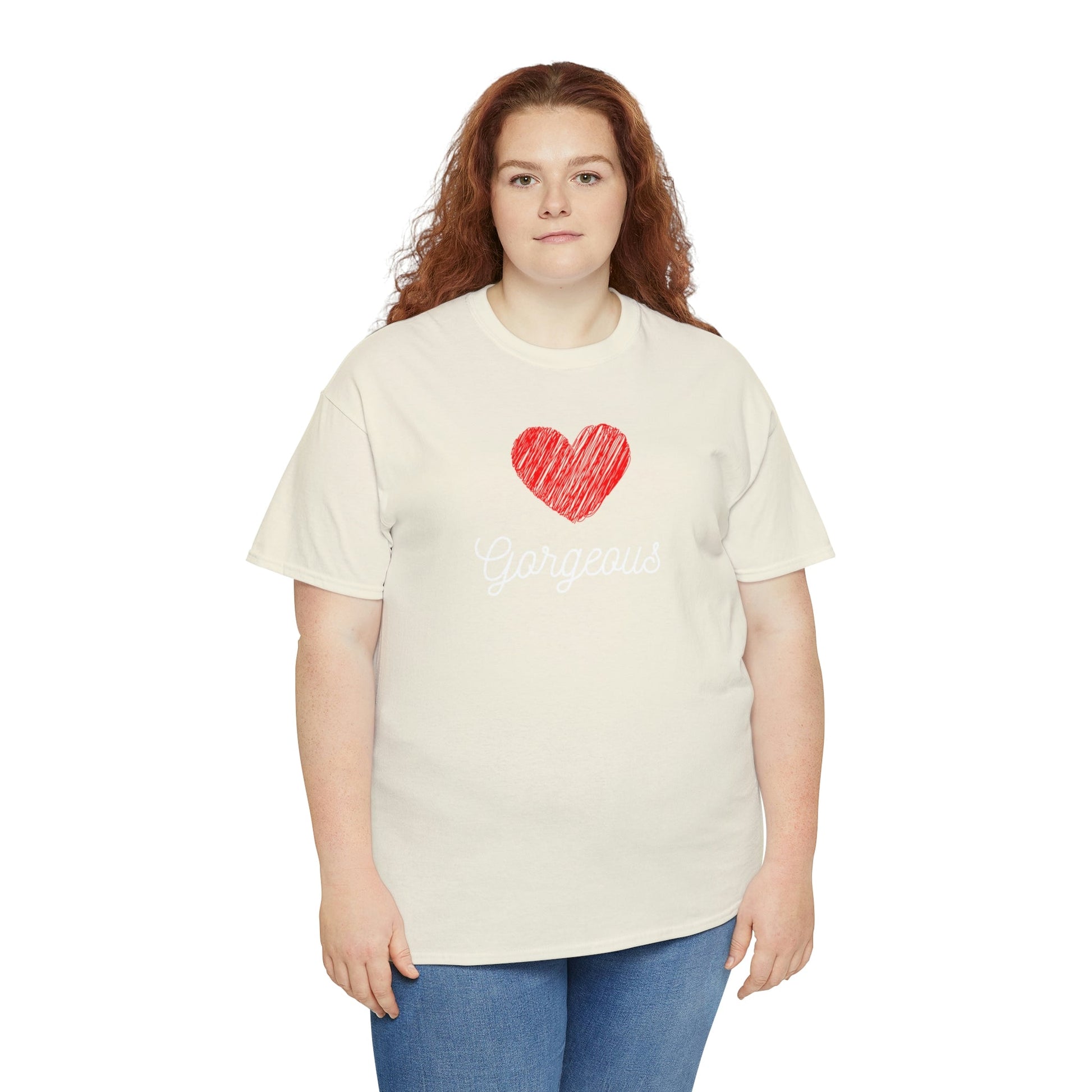 Gorgeous Heart, Love, Positivity, Romantic, Unisex Heavy Cotton Tee - StarJam T-Shirt