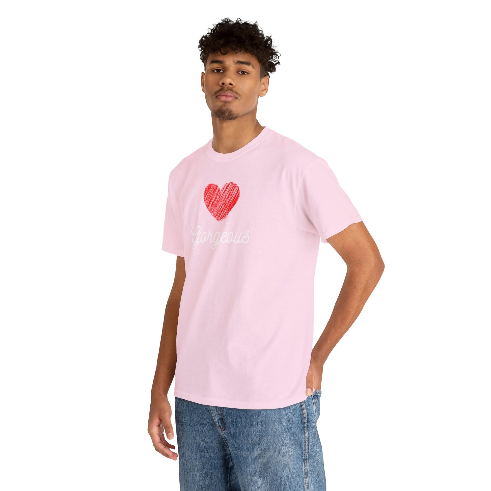 Gorgeous Heart, Love, Positivity, Romantic, Unisex Heavy Cotton Tee - StarJam T-Shirt