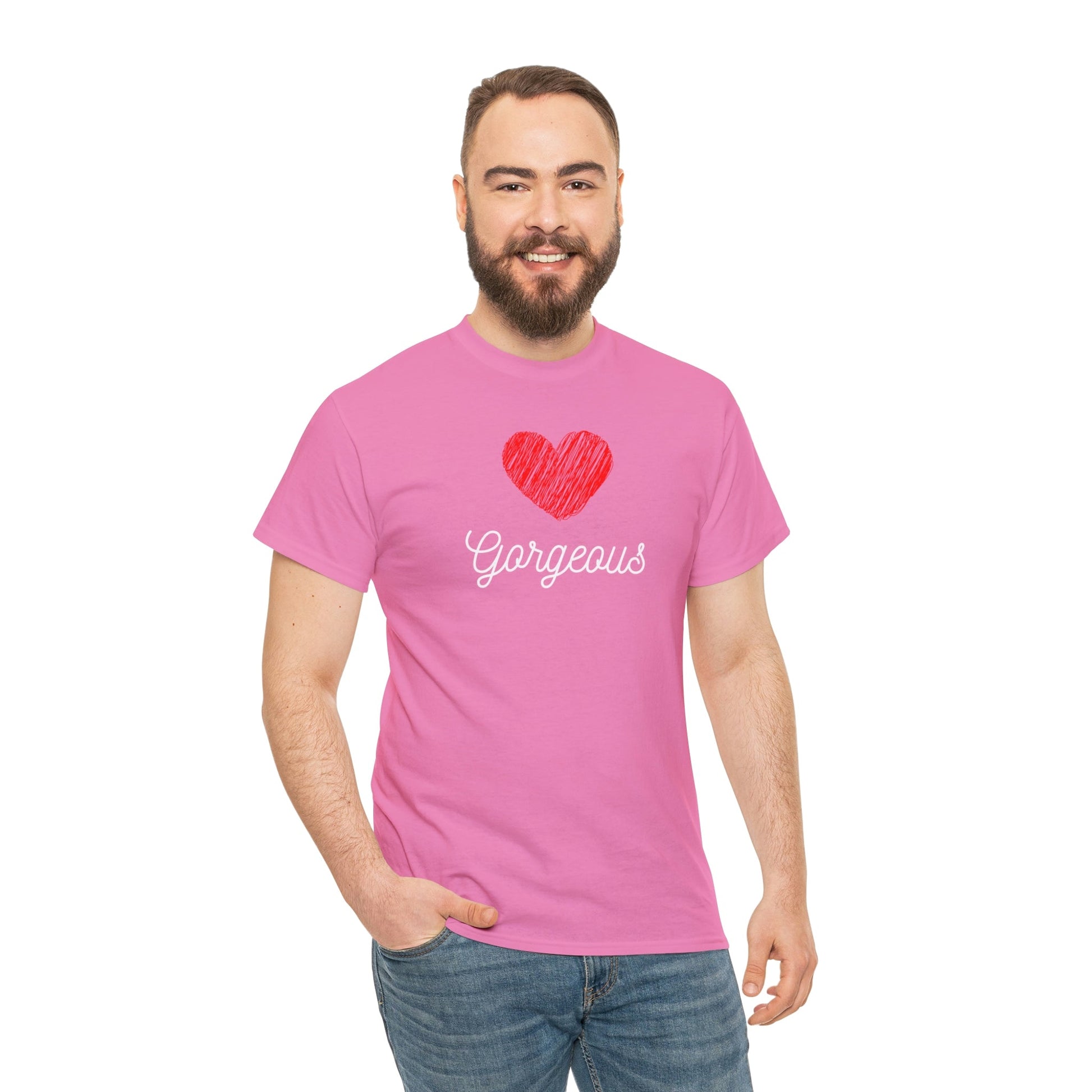 Gorgeous Heart, Love, Positivity, Romantic, Unisex Heavy Cotton Tee - StarJam T-Shirt