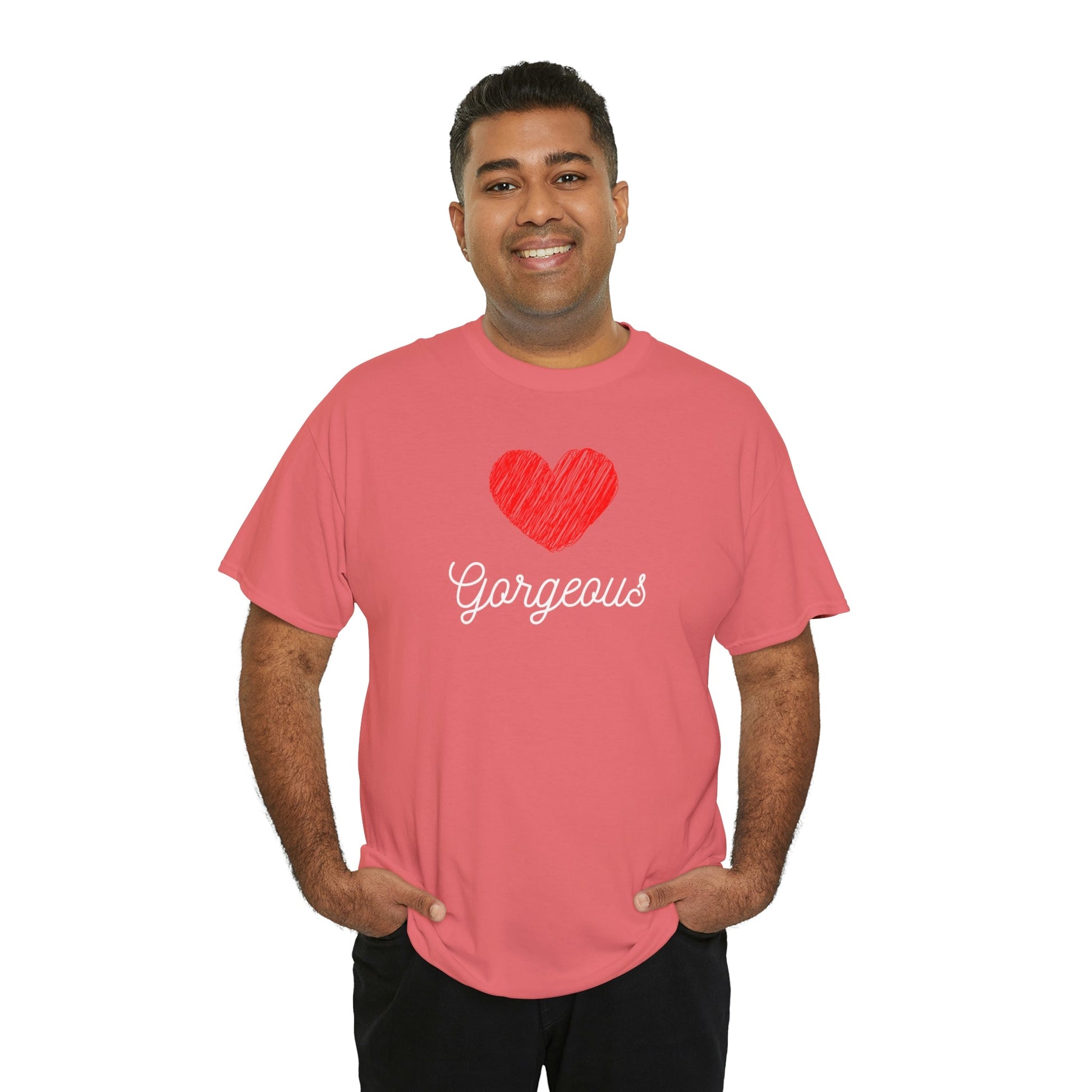 Gorgeous Heart, Love, Positivity, Romantic, Unisex Heavy Cotton Tee - StarJam T-Shirt