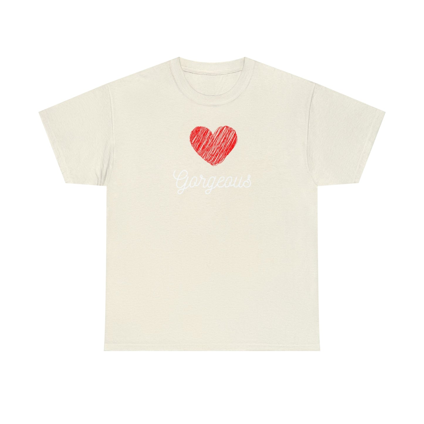 Gorgeous Heart, Love, Positivity, Romantic, Unisex Heavy Cotton Tee - StarJam T-Shirt