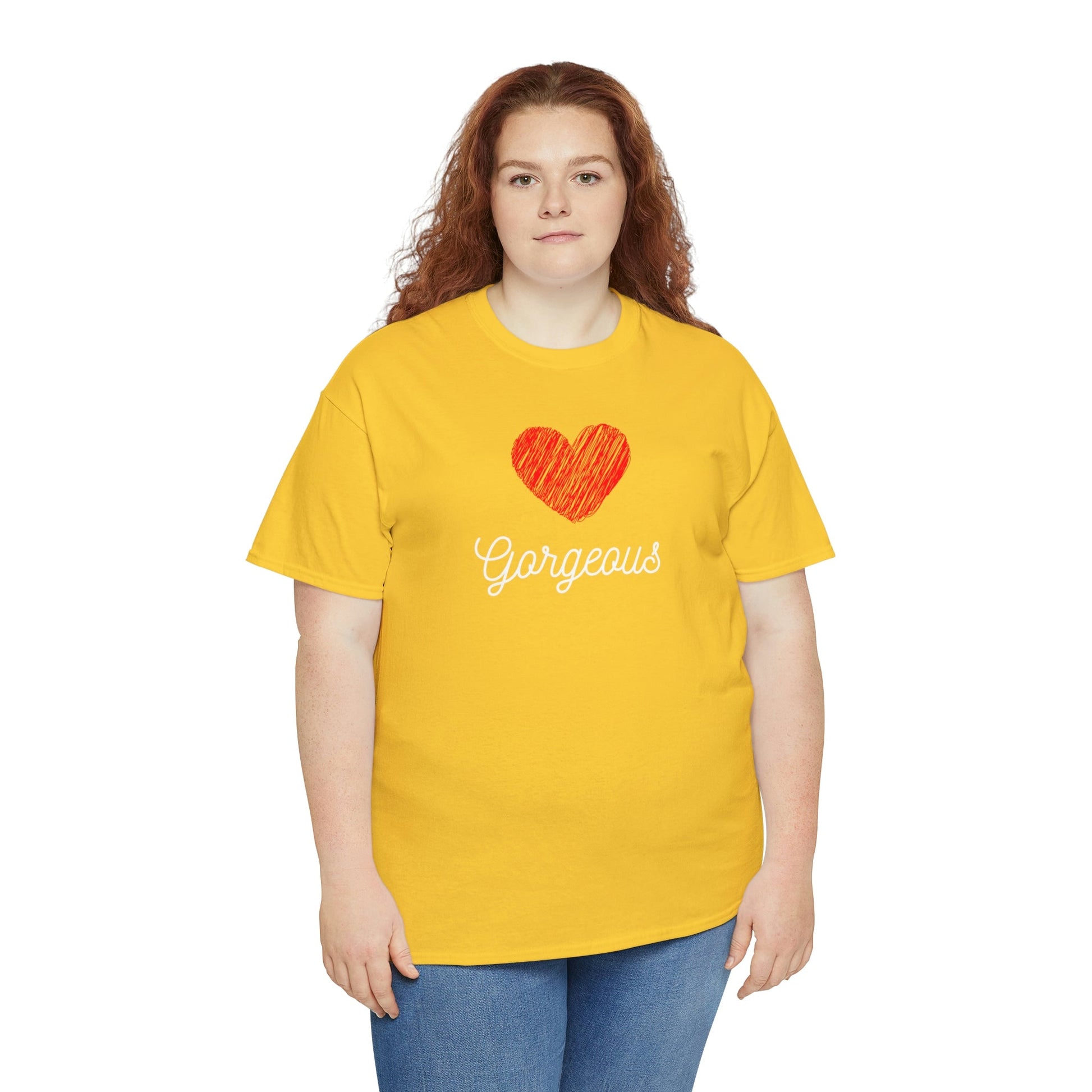 Gorgeous Heart, Love, Positivity, Romantic, Unisex Heavy Cotton Tee - StarJam T-Shirt