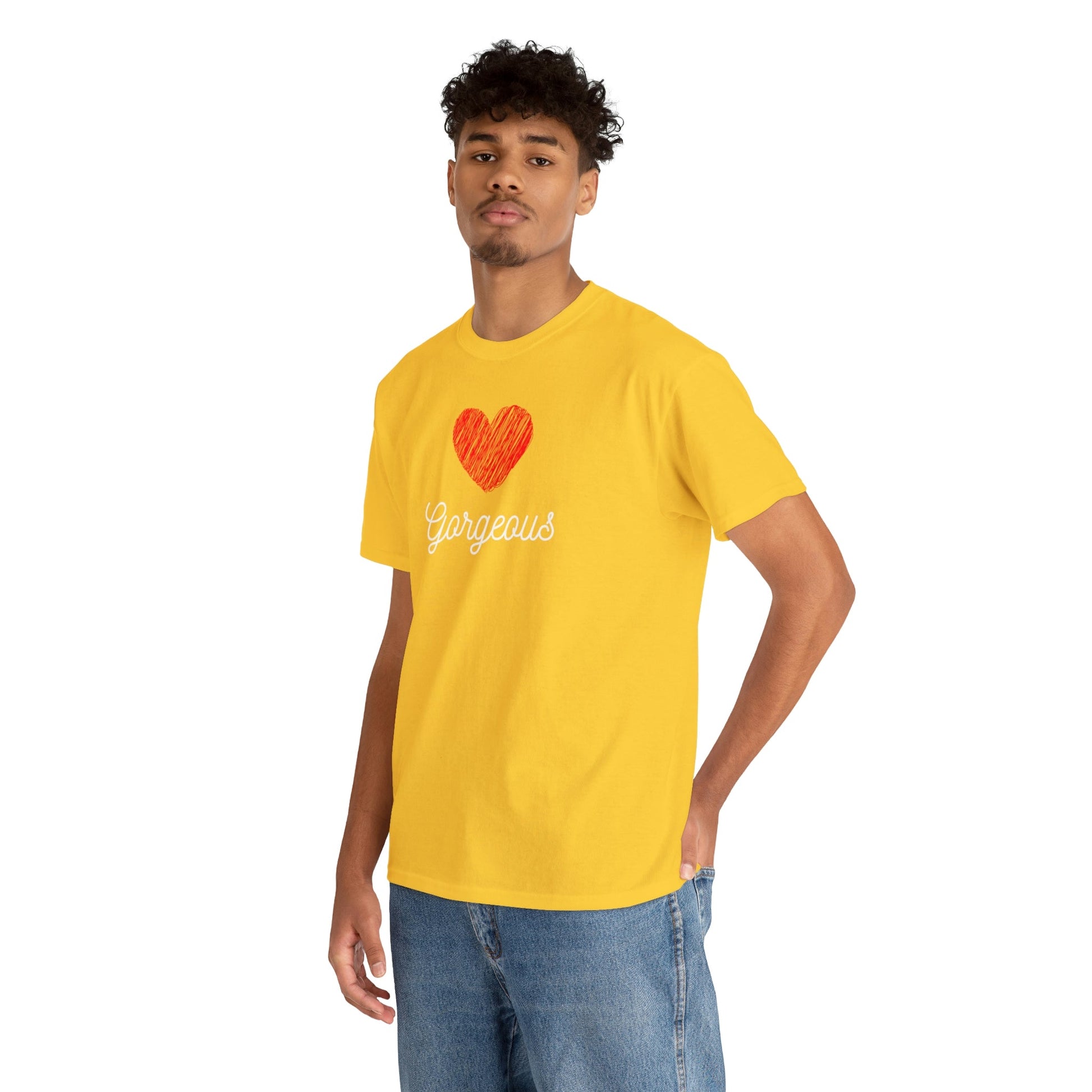 Gorgeous Heart, Love, Positivity, Romantic, Unisex Heavy Cotton Tee - StarJam T-Shirt