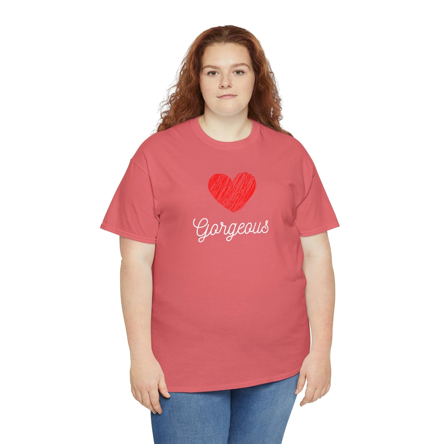 Gorgeous Heart, Love, Positivity, Romantic, Unisex Heavy Cotton Tee - StarJam T-Shirt