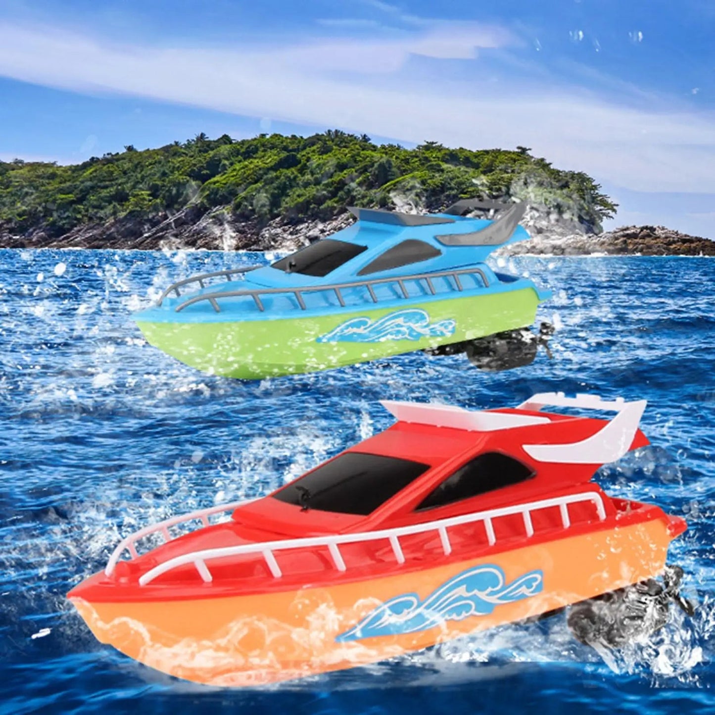 High Speed Remote Control Speedboat Pools Lakes Outdoor Toys For Boys Toy Electronic Wireless Rc Boat Children Gifts - StarJam