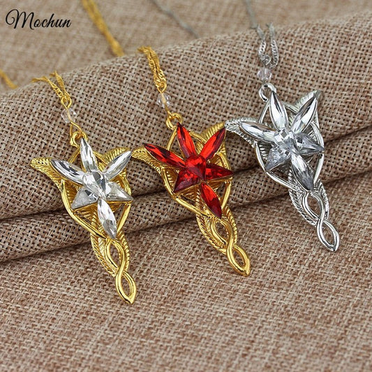 Hot Elves Princess Aragorn Arwen Evenstar The Lord Of The Twilight Star Pendant Alloy Necklace Gift For Fans Movie Jewelry - StarJam Gifts