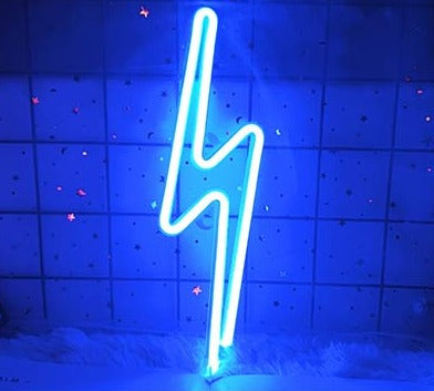 Led Home Neon Lightning Shaped Sign Neon Fulmination Light Usb Decorative Light Wall Decor For Kids Baby Room Wedding Party - StarJam Gifts