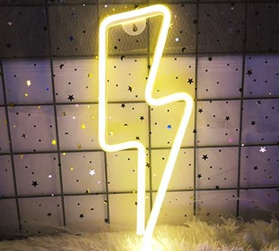 Led Home Neon Lightning Shaped Sign Neon Fulmination Light Usb Decorative Light Wall Decor For Kids Baby Room Wedding Party - StarJam Gifts