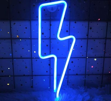 Led Home Neon Lightning Shaped Sign Neon Fulmination Light Usb Decorative Light Wall Decor For Kids Baby Room Wedding Party - StarJam Gifts