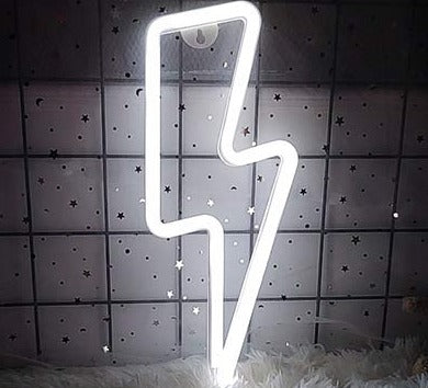 Led Home Neon Lightning Shaped Sign Neon Fulmination Light Usb Decorative Light Wall Decor For Kids Baby Room Wedding Party - StarJam Gifts