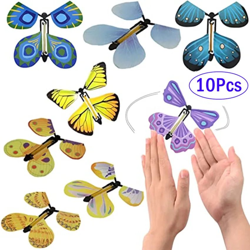 Magic Wind Up Flying Butterfly In The Book Rubber Band Powered Magic Fairy Flying Toy Great Surprise Gift Party Favor - StarJam