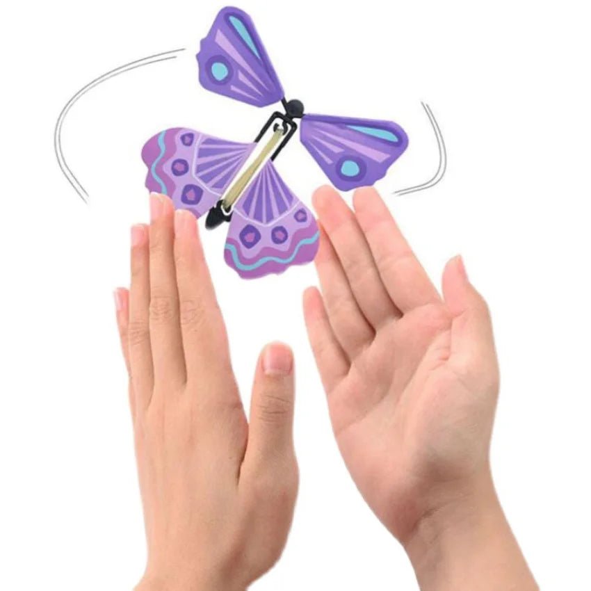 Magic Wind Up Flying Butterfly In The Book Rubber Band Powered Magic Fairy Flying Toy Great Surprise Gift Party Favor - StarJam