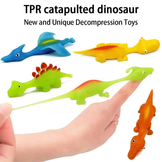 Mini Dinosaur Toy Catapult Launch Dinosaur Fun Tricky Chick Practice Elastic Chicken Finger Slingshot Decompression Toys Fl G2t0 - StarJam