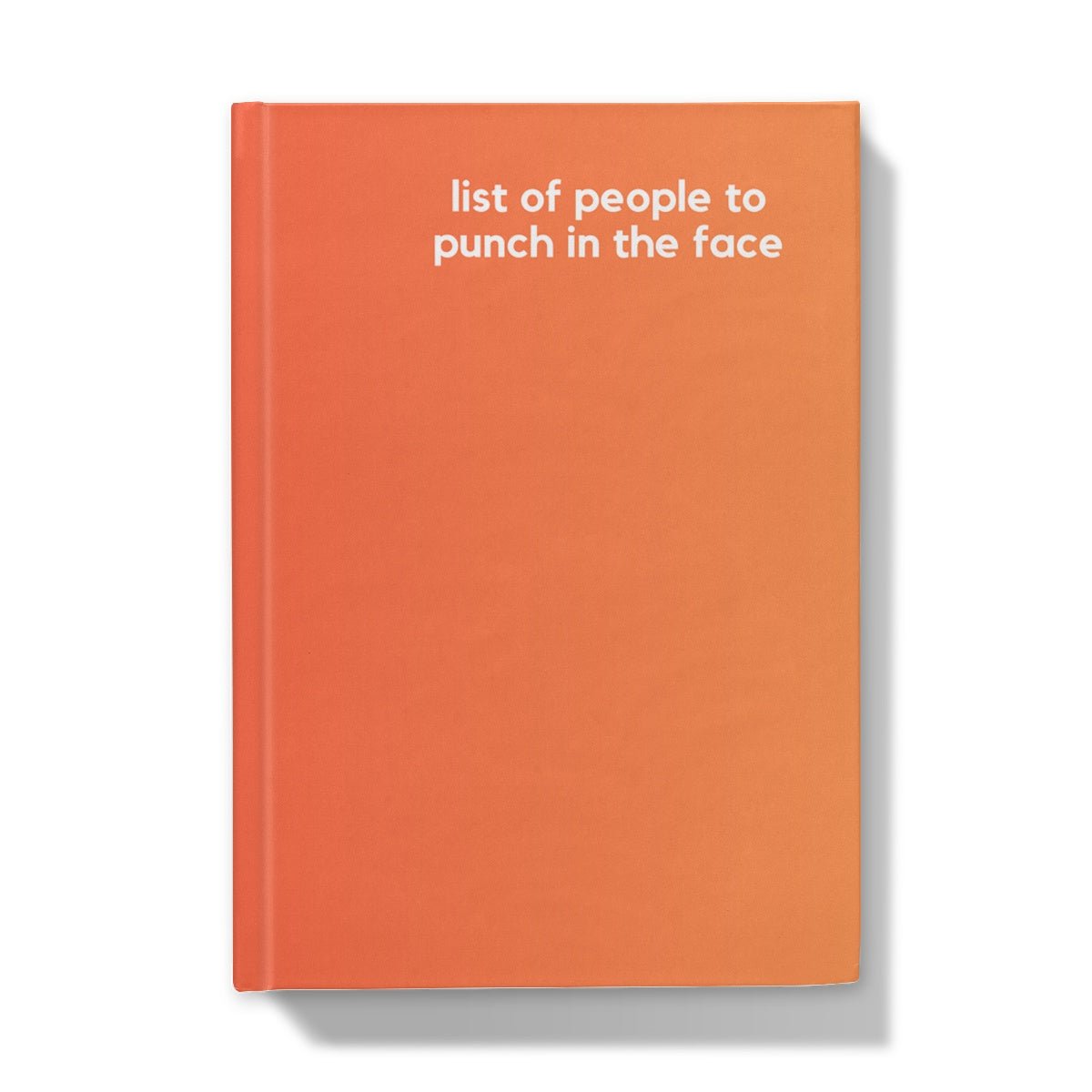 Punch In The Face - Naughty Pad - Orange Yellow Hardback Journal - StarJam Stationery