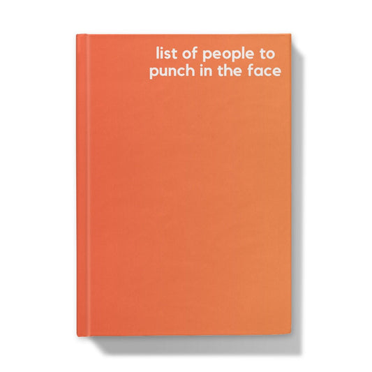 Punch In The Face - Naughty Pad - Orange Yellow Hardback Journal - StarJam Stationery