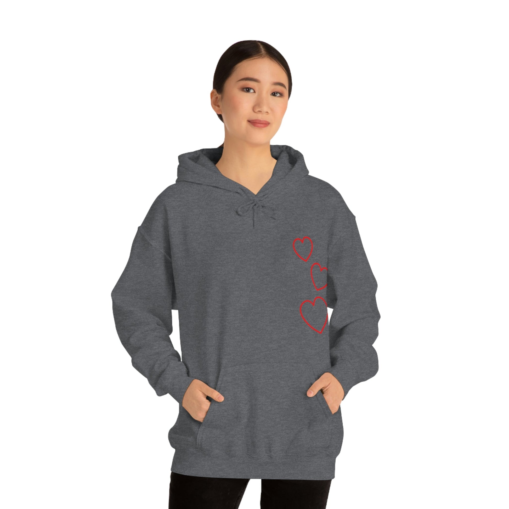 Red Hearts - Ladies Hoodie, Mens Hoodie, Trending, Love Heart, Fashion, Hooded Pullover, Sweatshirt, Hoody, Heavy Blend Hooded Sweats | Comfortable Hoodie - StarJam Hoodie