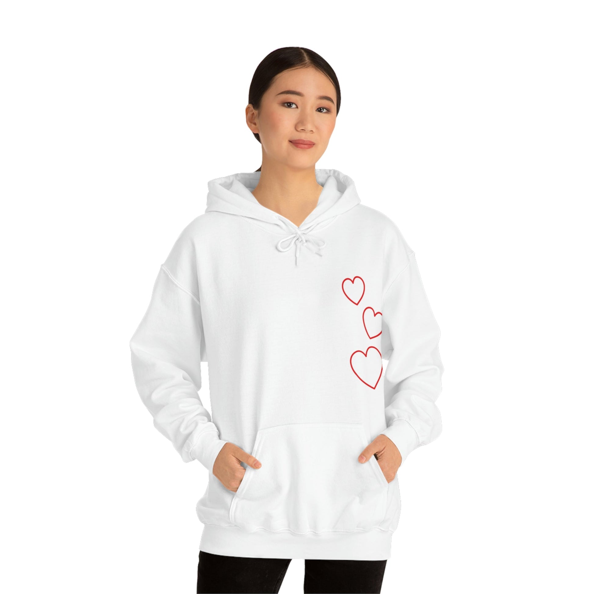 Red Hearts - Ladies Hoodie, Mens Hoodie, Trending, Love Heart, Fashion, Hooded Pullover, Sweatshirt, Hoody, Heavy Blend Hooded Sweats | Comfortable Hoodie - StarJam Hoodie