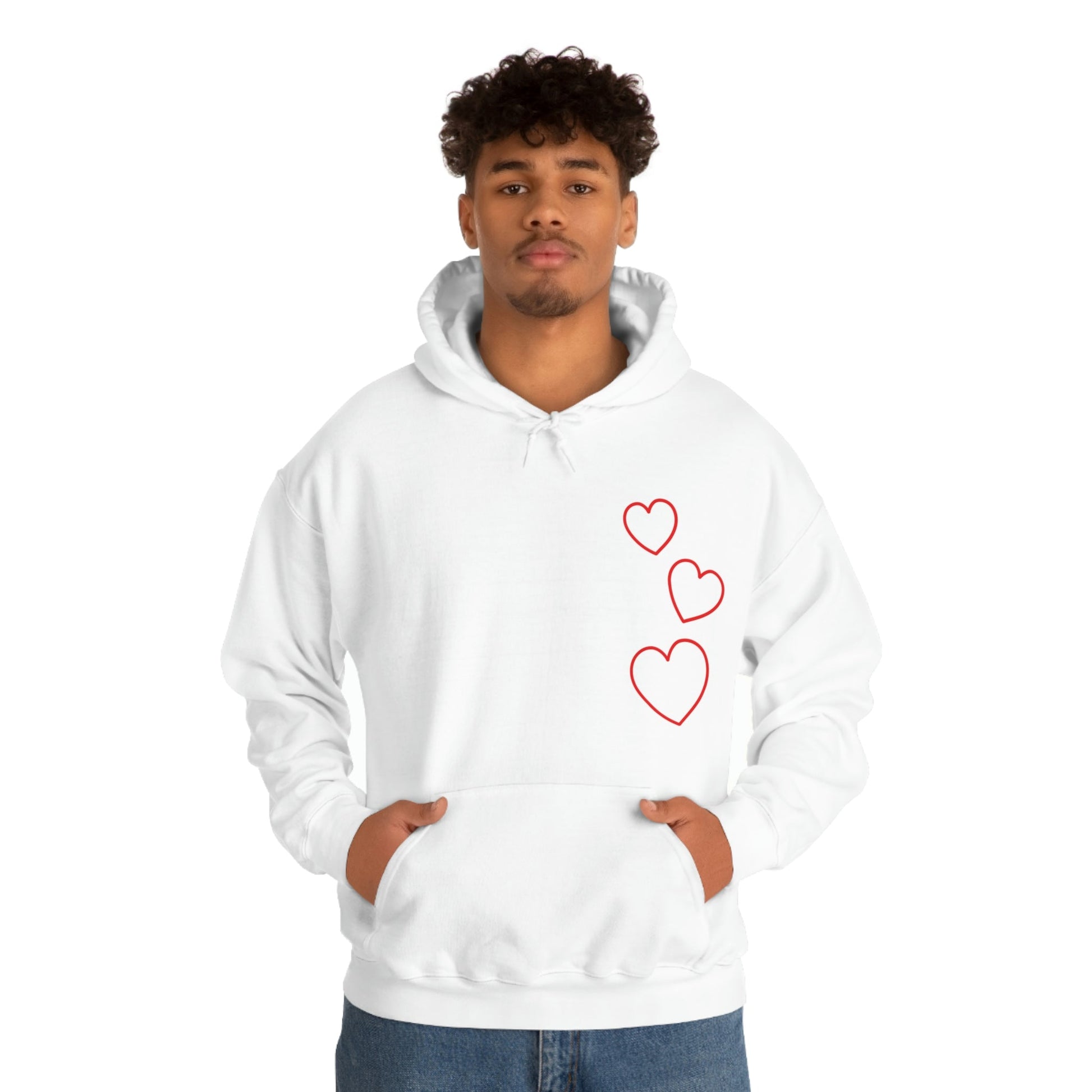 Red Hearts - Ladies Hoodie, Mens Hoodie, Trending, Love Heart, Fashion, Hooded Pullover, Sweatshirt, Hoody, Heavy Blend Hooded Sweats | Comfortable Hoodie - StarJam Hoodie