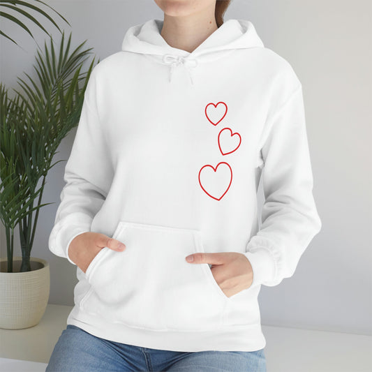 Red Hearts - Ladies Hoodie, Mens Hoodie, Trending, Love Heart, Fashion, Hooded Pullover, Sweatshirt, Hoody, Heavy Blend Hooded Sweats | Comfortable Hoodie - StarJam Hoodie