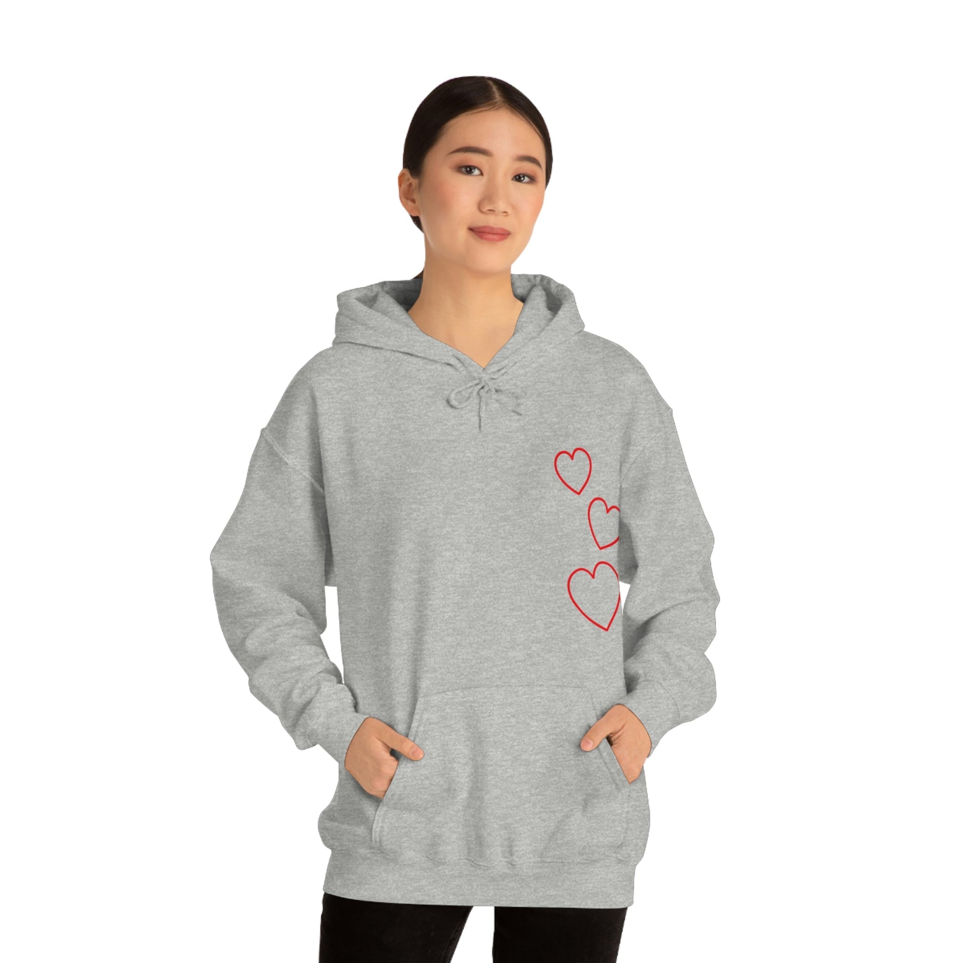 Red Hearts - Ladies Hoodie, Mens Hoodie, Trending, Love Heart, Fashion, Hooded Pullover, Sweatshirt, Hoody, Heavy Blend Hooded Sweats | Comfortable Hoodie - StarJam Hoodie