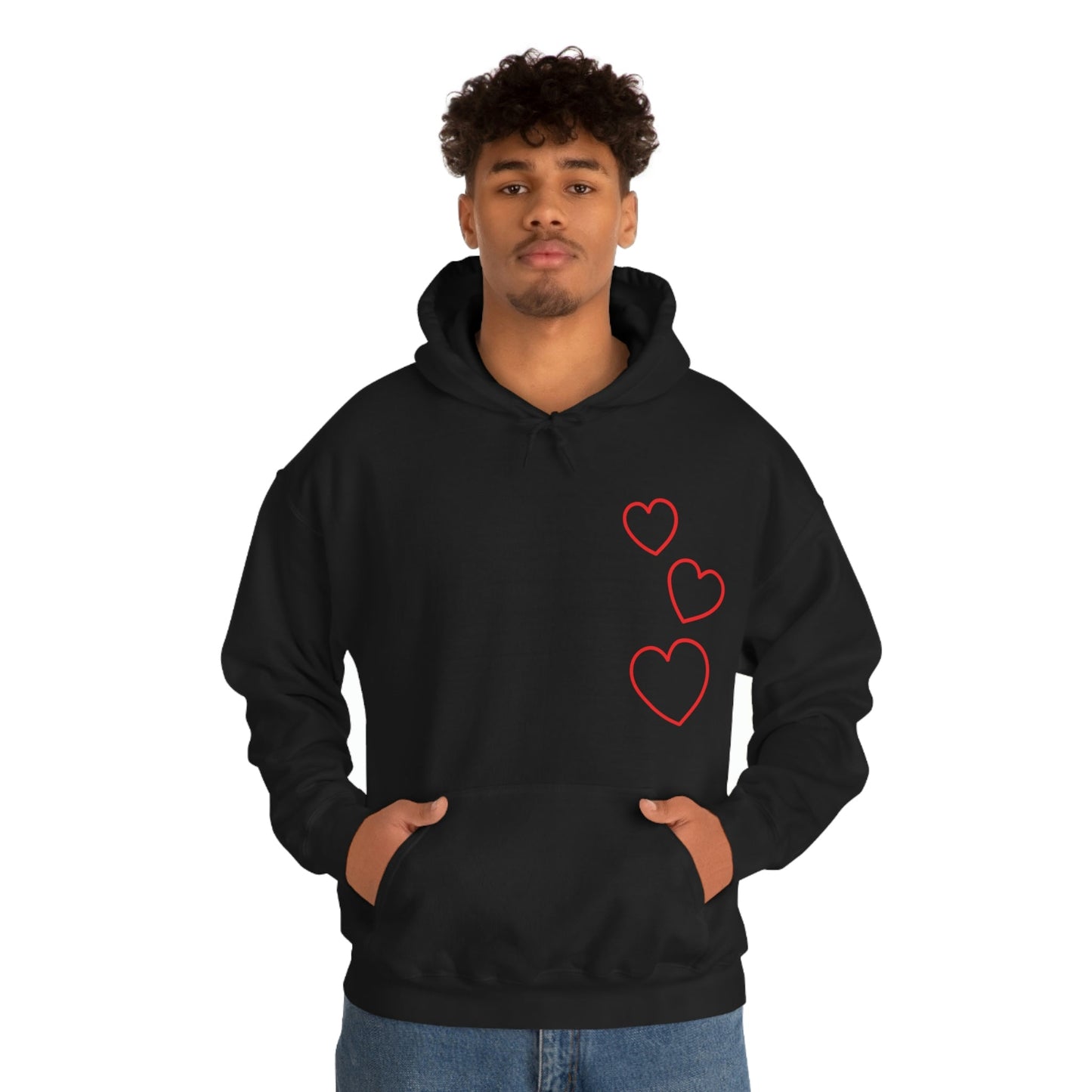 Red Hearts - Ladies Hoodie, Mens Hoodie, Trending, Love Heart, Fashion, Hooded Pullover, Sweatshirt, Hoody, Heavy Blend Hooded Sweats | Comfortable Hoodie - StarJam Hoodie