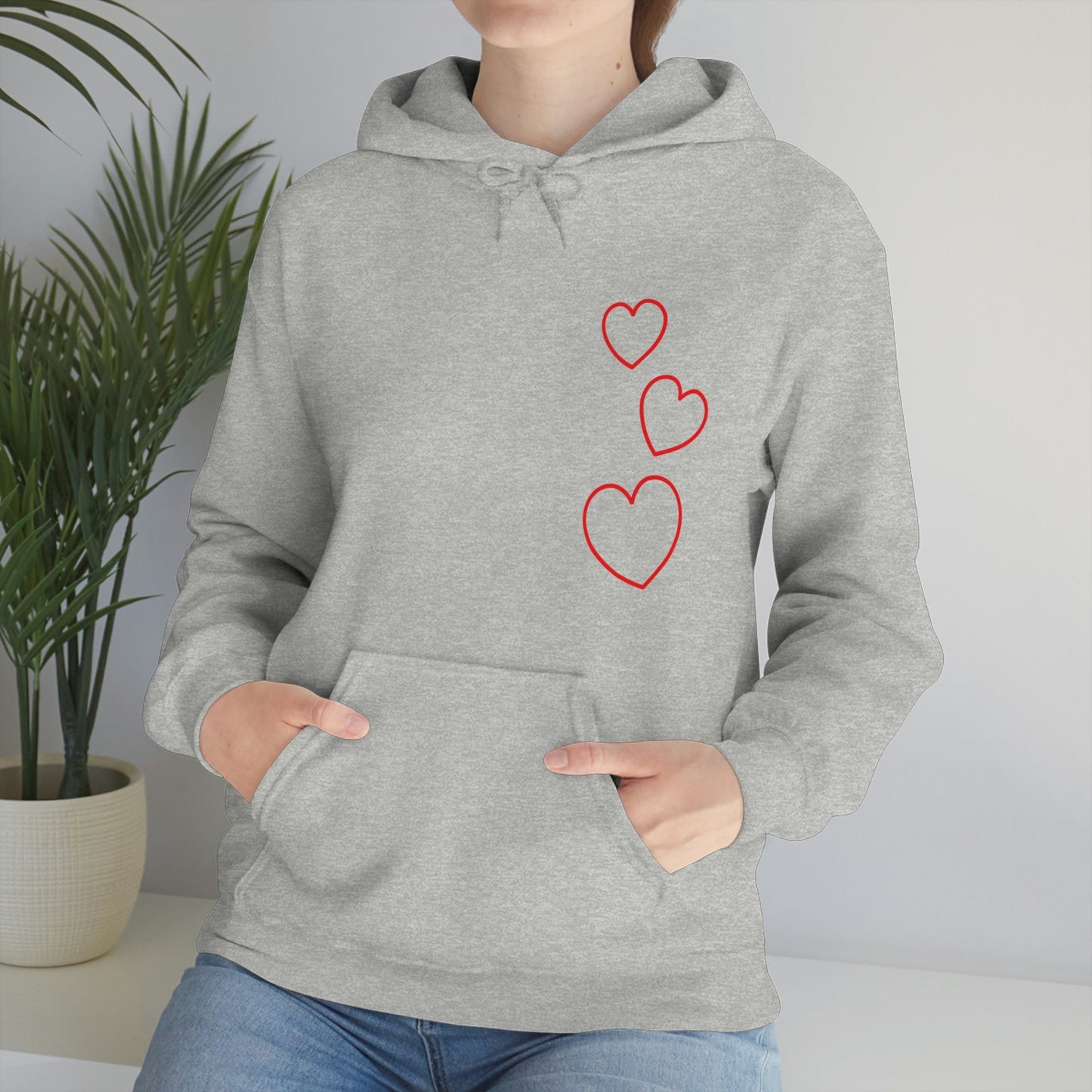 Red Hearts - Ladies Hoodie, Mens Hoodie, Trending, Love Heart, Fashion, Hooded Pullover, Sweatshirt, Hoody, Heavy Blend Hooded Sweats | Comfortable Hoodie - StarJam Hoodie