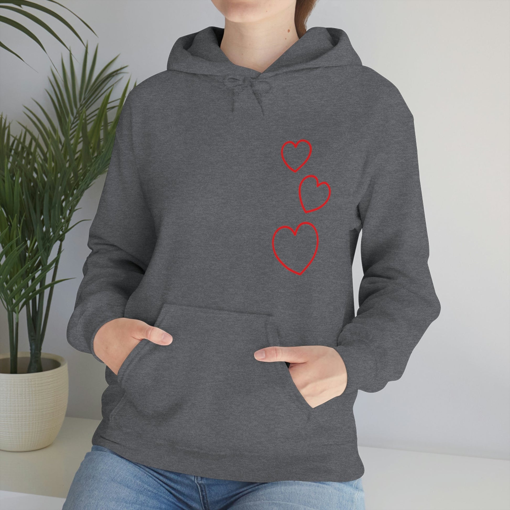 Red Hearts - Ladies Hoodie, Mens Hoodie, Trending, Love Heart, Fashion, Hooded Pullover, Sweatshirt, Hoody, Heavy Blend Hooded Sweats | Comfortable Hoodie - StarJam Hoodie