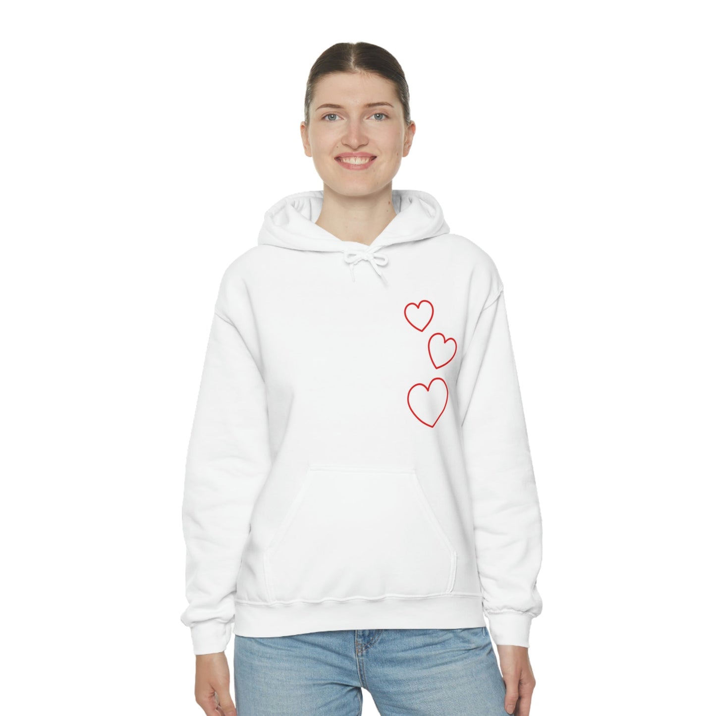 Red Hearts - Ladies Hoodie, Mens Hoodie, Trending, Love Heart, Fashion, Hooded Pullover, Sweatshirt, Hoody, Heavy Blend Hooded Sweats | Comfortable Hoodie - StarJam Hoodie