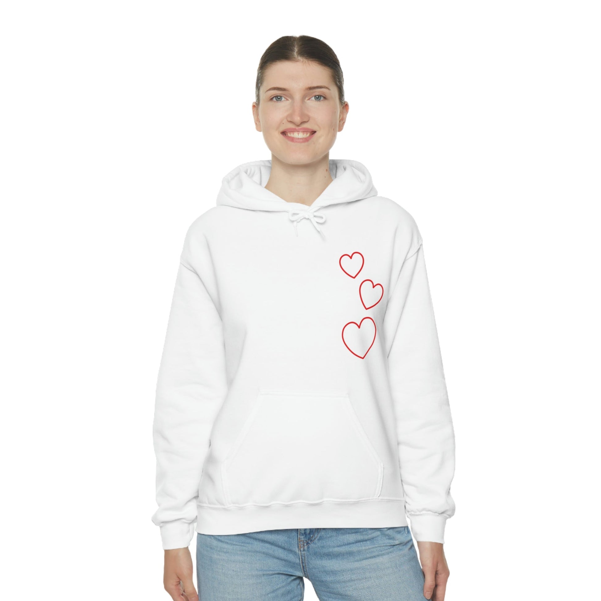 Red Hearts - Ladies Hoodie, Mens Hoodie, Trending, Love Heart, Fashion, Hooded Pullover, Sweatshirt, Hoody, Heavy Blend Hooded Sweats | Comfortable Hoodie - StarJam Hoodie