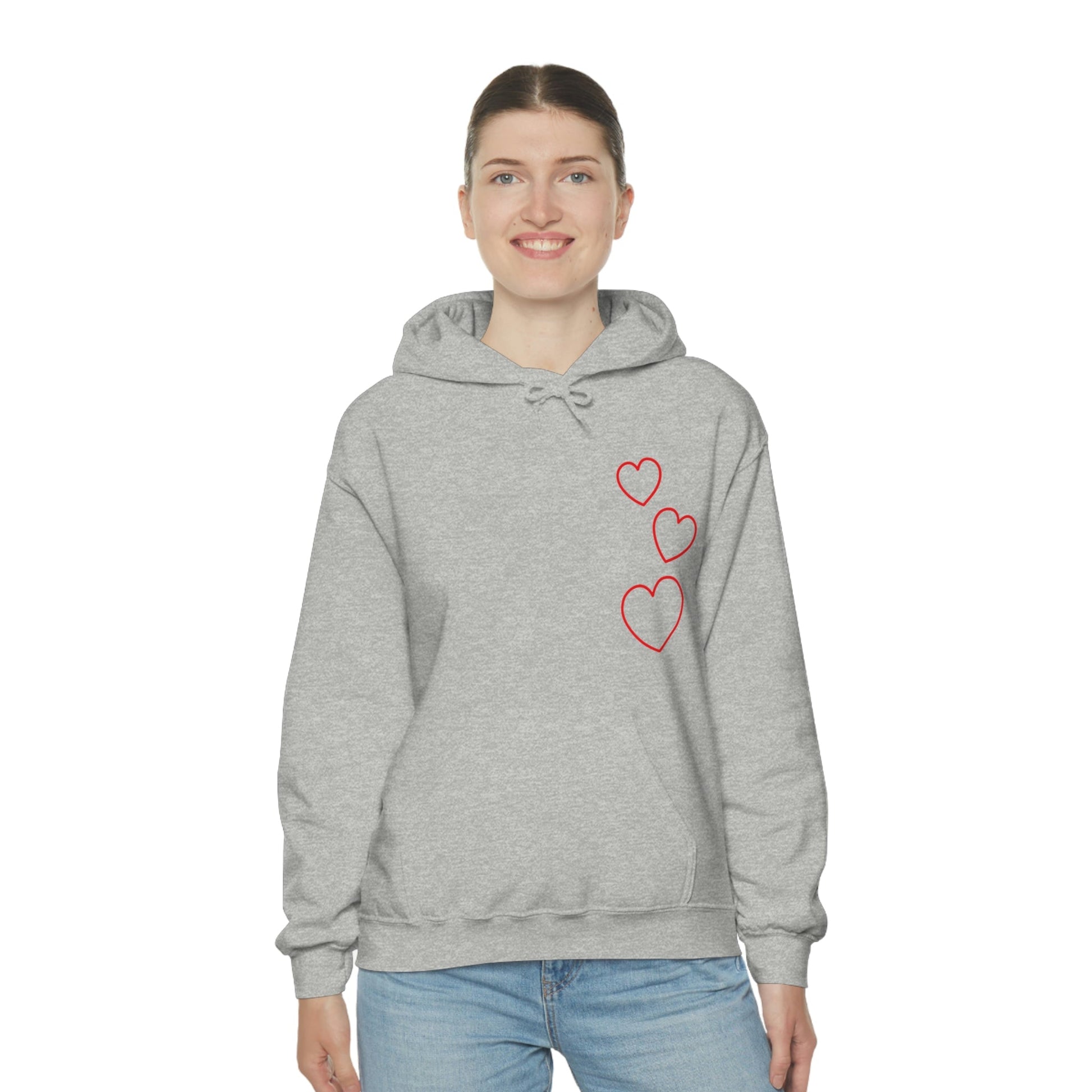 Red Hearts - Ladies Hoodie, Mens Hoodie, Trending, Love Heart, Fashion, Hooded Pullover, Sweatshirt, Hoody, Heavy Blend Hooded Sweats | Comfortable Hoodie - StarJam Hoodie